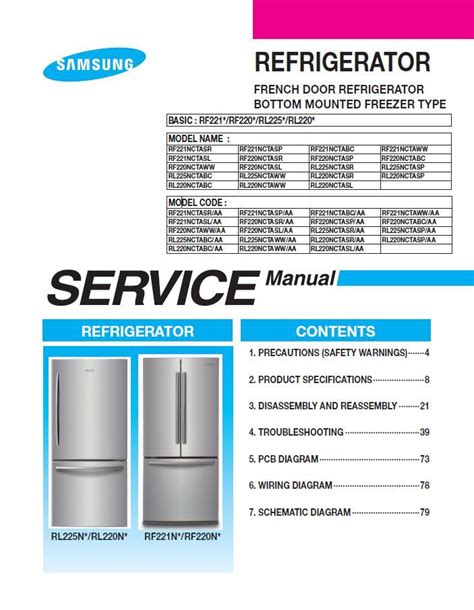 Samsung Rl33sbsw Service Manual Repair Guide