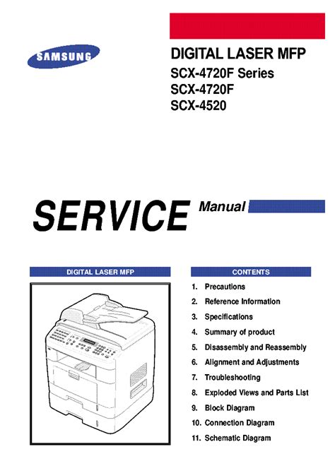 Samsung Scx 4520 Scx 4720f Service Manual Repair Guide