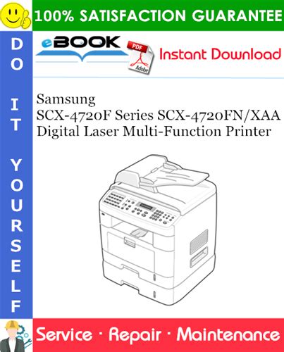 Samsung Scx 4720f Series Scx 4720fn Xaa Digital Laser Multi Function Printer Service Repair Manual