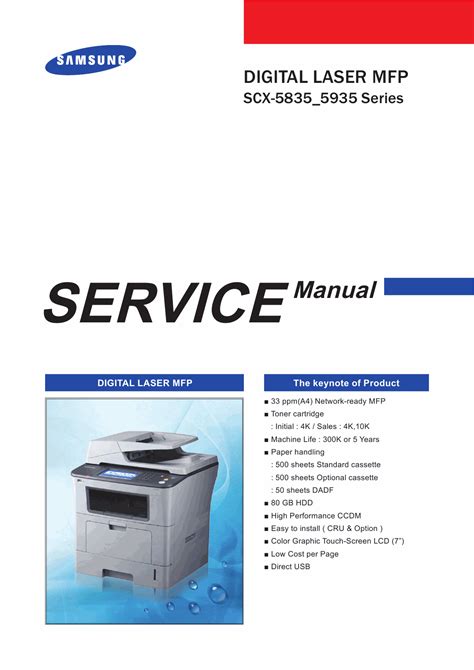 Samsung Scx 5835 Scx 5935 Service Manual Parts List