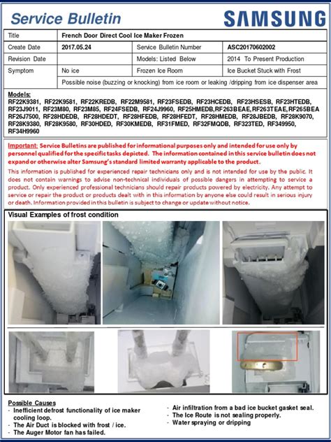 Samsung Service Bulletin Ice Maker: A Troubleshooting Guide to Fix Your Ice Maker