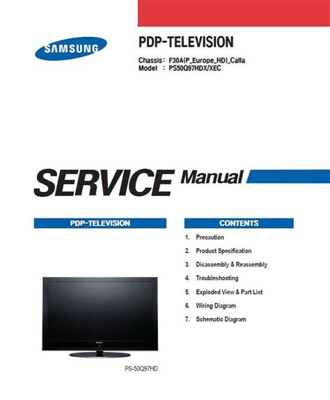 Samsung Sp67l6hxx Xec Dlp Tv Service Manual