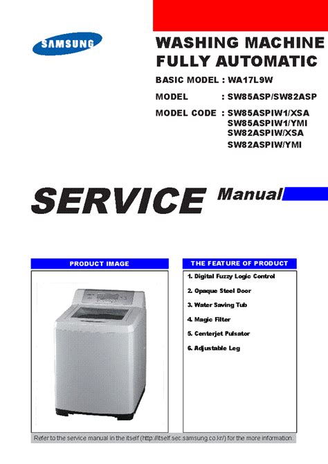 Samsung Sw85asp Sw82asp Series Service Manual And Repair Guide