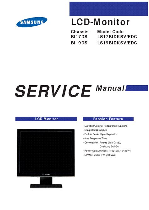 Samsung Syncmaster 730bf 930bf Service Manual Repair Guide