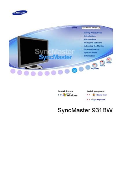 Samsung Syncmaster 931bw Service Manual Repair Guide