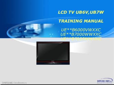 Samsung Ue40b7000 Ue46b7000 Ue55b7000 Tv Service Manual