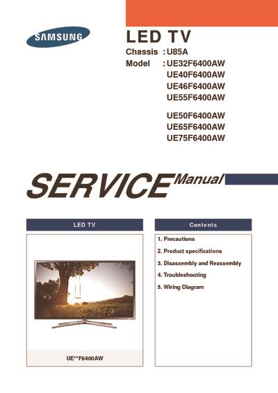 Samsung Ue75f6400aw Led Tv Service Manual Download