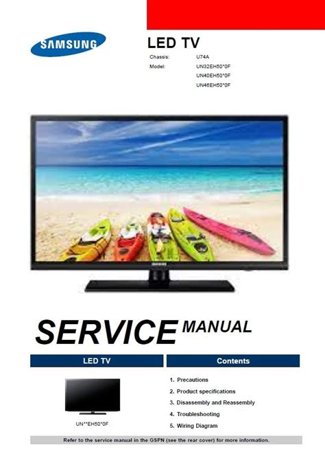 Samsung Un32eh5050f Un40eh5050f Un46eh5050f Service Manual Repair Guide