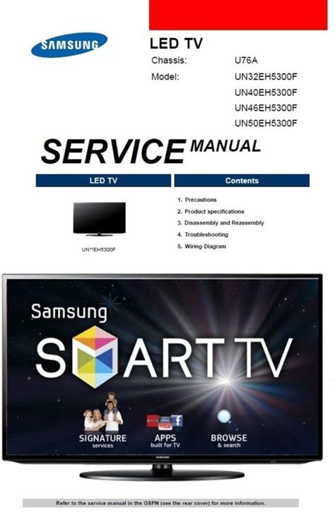 Samsung Un32eh5300 Un32eh5300f Service Manual And Repair Guide