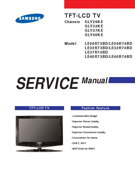 Samsung Un46b7000wf Led Lcd Tv Service Manual