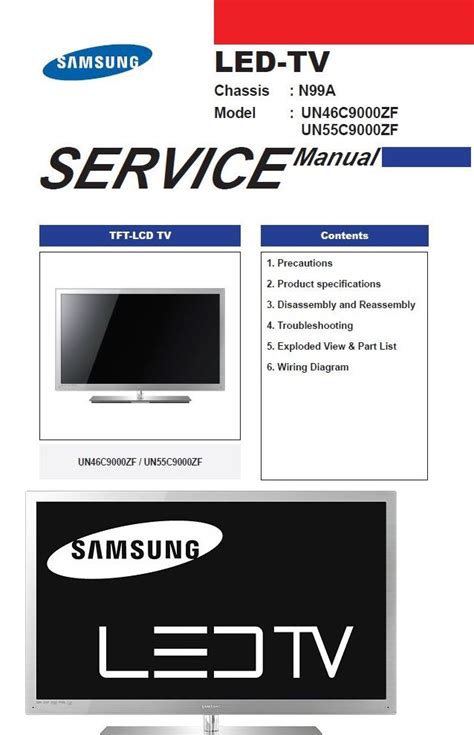 Samsung Un46c9000 Un46c9000zv Service Manual And Repair Guide