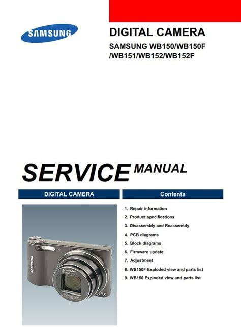 Samsung Wb150 Wb150f Wb151 Wb152 Wb152 F Service Manual Repair Guide