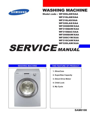 Samsung Wf306law Wf306bhw Service Manual And Repair Guide