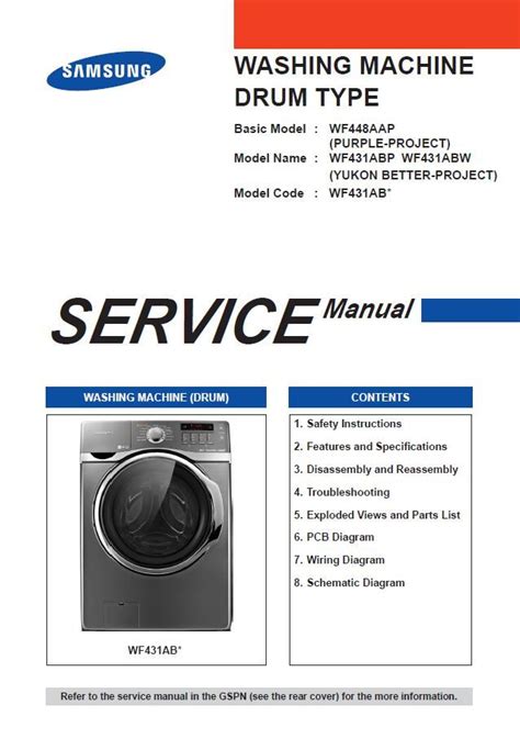 Samsung Wf431abw Wf431abp Service Manual Repair Guide