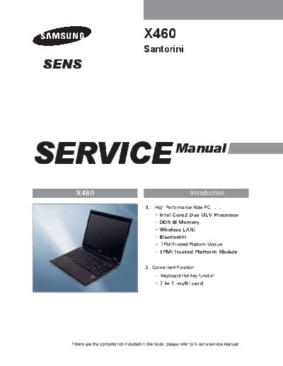 Samsung X460 Service Manual Repair Guide