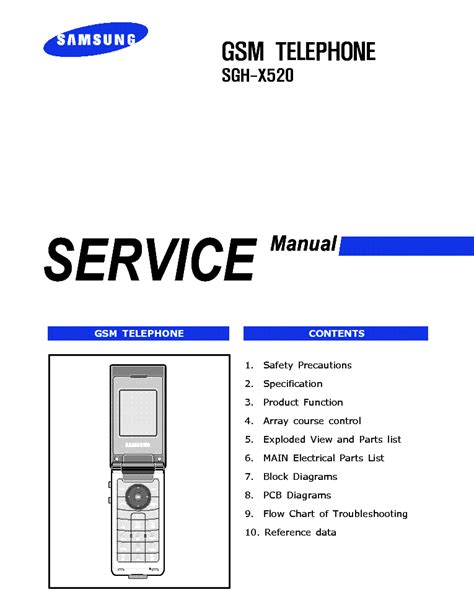 Samsung X520 Service Manual Repair Guide