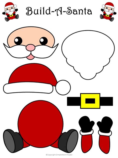Santa Claus Templates For Crafts