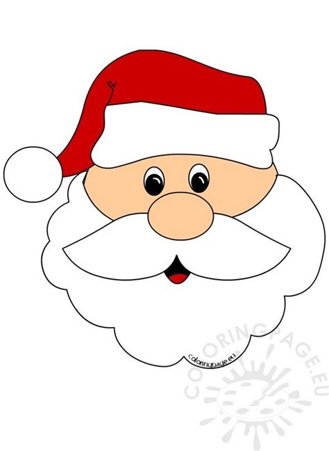 Santa Face Cut Out Template