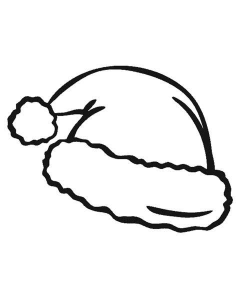 Santa Hat Printable Coloring Pages