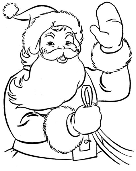 Santa Printable Coloring Pages