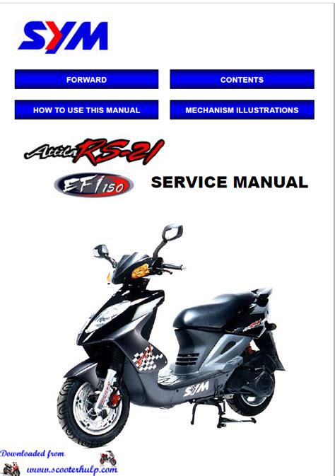 Sanyang Lh30w Efi Series Scooter Full Service Repair Manual