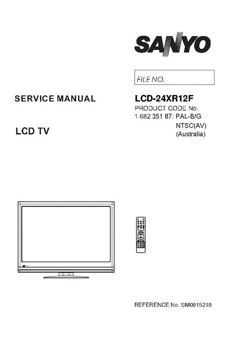 Sanyo Lcd 24xr12f Lcd Tv Service Manual