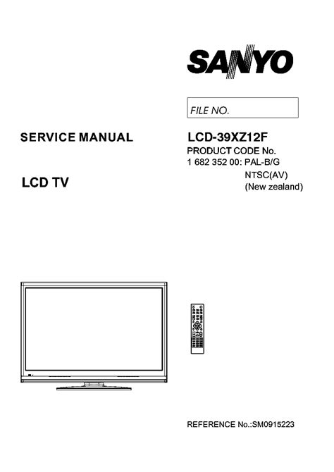 Sanyo Lcd 39xz12f Lcd Tv Service Manual