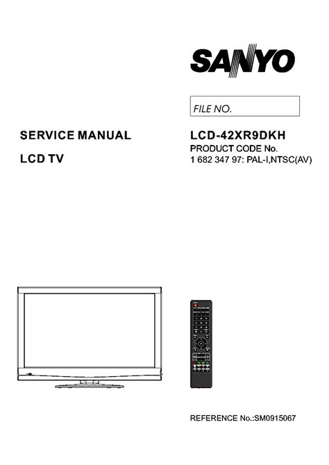 Sanyo Lcd 42xr9dkh Lcd Tv Service Manual