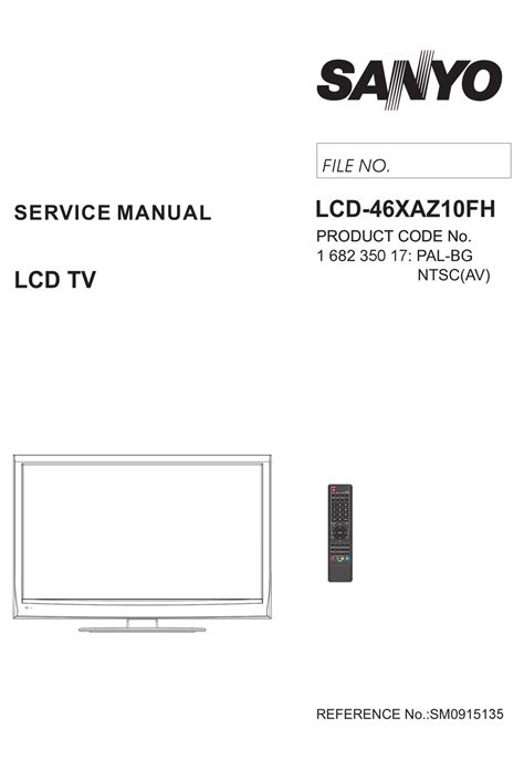 Sanyo Lcd 46xaz10fh Lcd Tv Service Manual