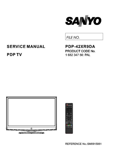 Sanyo Pdp 42xr9da Pdp Tv Service Manual Download