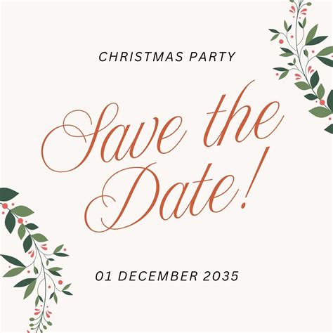 Save The Date Holiday Party Templates Free