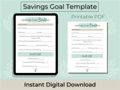 Savings Goal Template