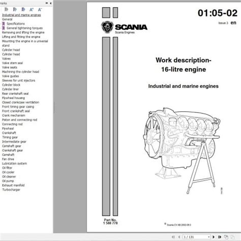 Scania Industrial And Marine Engines 12 Litre Engine Service Repair Workshop Manual Download