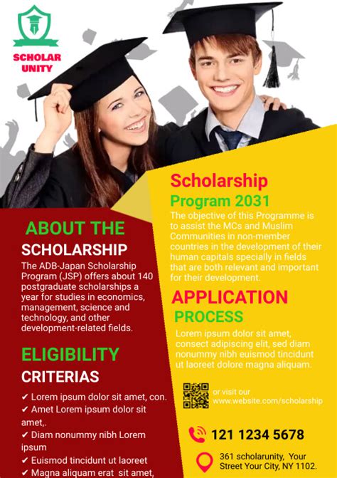 Scholarship Flyer Template