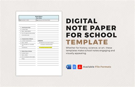 School Notes Template