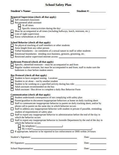 School Safety Plan Template