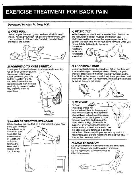Sciatica Exercises Printable