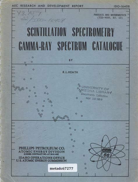 Scintillation Spectrometry Gamma Ray Spectrum Catalogue