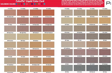 Scofield Colored Concrete Color Chart