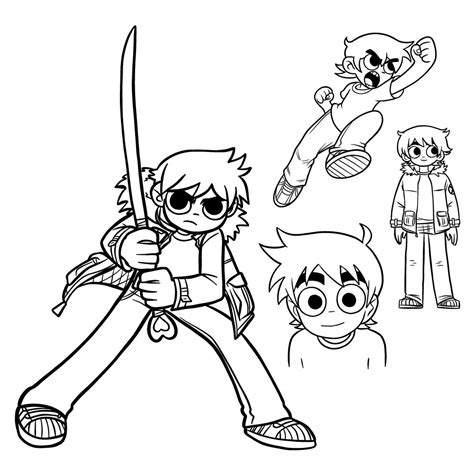 Scott Pilgrim Drawing Style