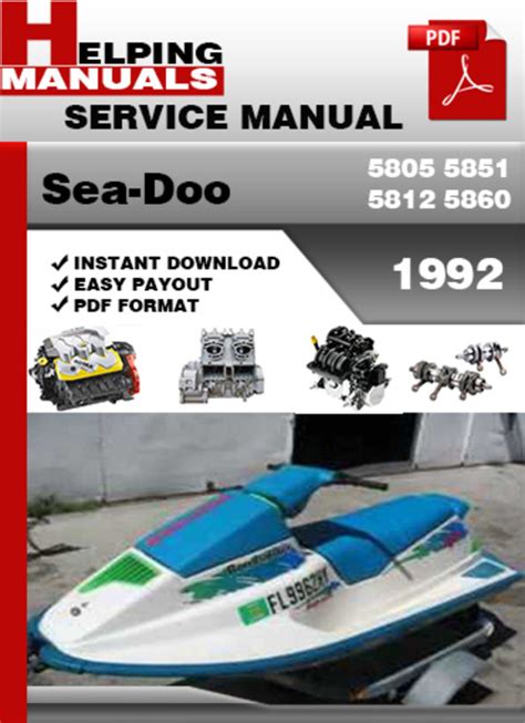 Sea Doo 5805 5851 5812 5860 1992 Factory Service Repair Manual Download Pdf