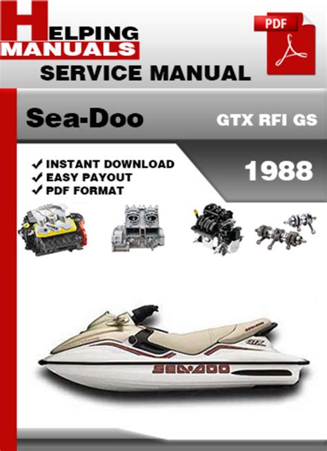 Sea Doo Gtx Rfi Gs 1998 Service Repair Manual Download