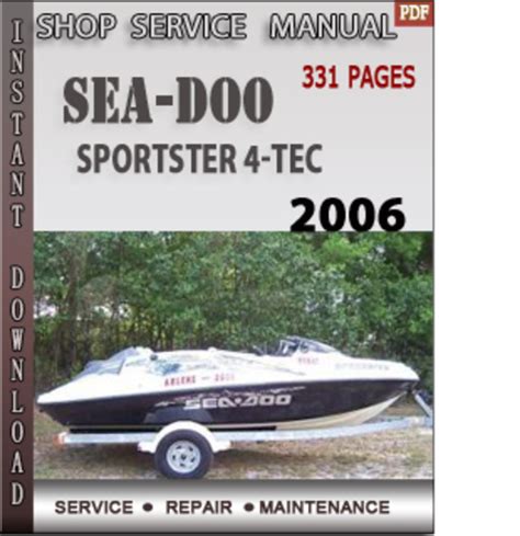 Sea Doo Sportster 4 Tec 2006 Factory Service Repair Manual Download Pdf