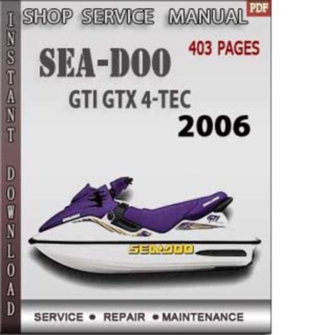 Seadoo Gti 2006 Factory Service Repair Manual