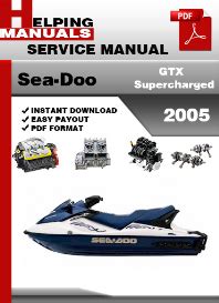 Seadoo Gtx Supercharged 2005 Workshop Manual