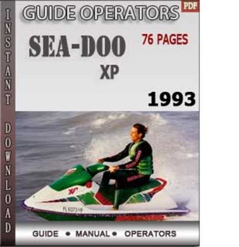 Seadoo Xp 1993 Operators Guide Manual