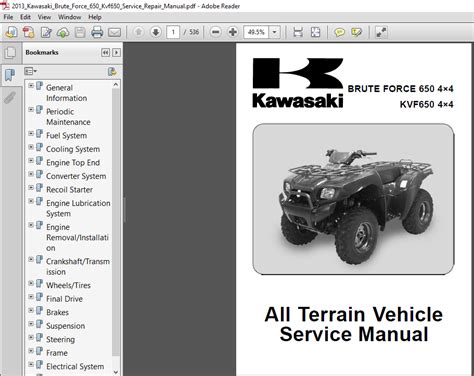 Searchable 06 10 Kvf650i Brute Force Factory Service Manual