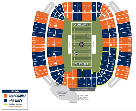 Seating Chart Auburn Football Stadium
