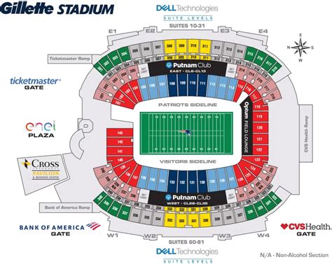 Seating Chart Gillette Stadium Patriots
