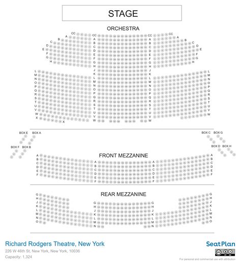 Seating Chart Richard Rodgers Theater